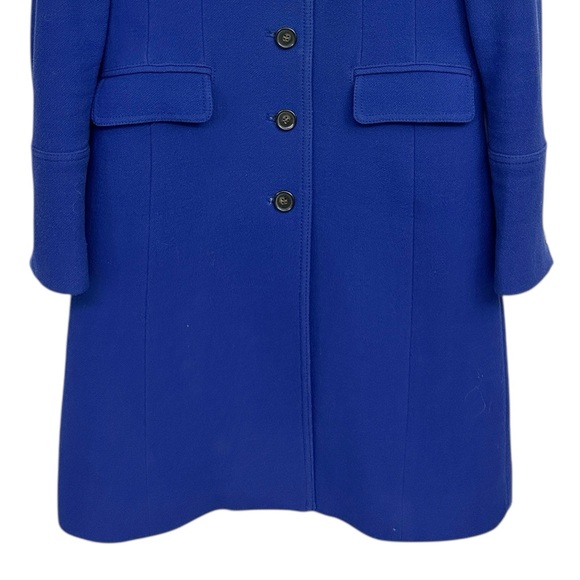 J.Crew Double Cloth Metro Wool Coat THINSULATE Royal Blue Lady Day Size 0P - Picture 5 of 14